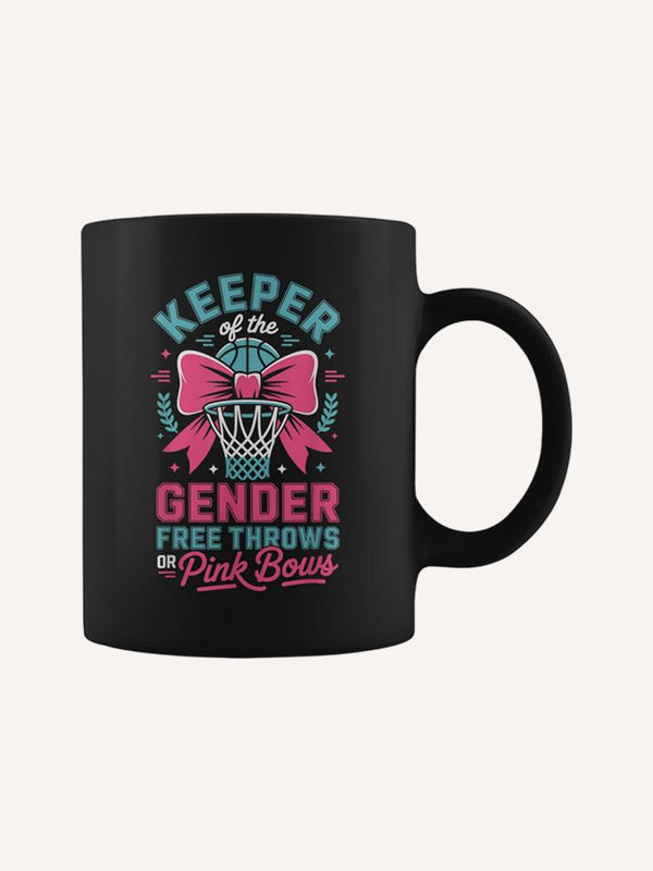 Keeper Of The Gender Reveal Free Throws Or Pink Bows Party Coffee Mug
