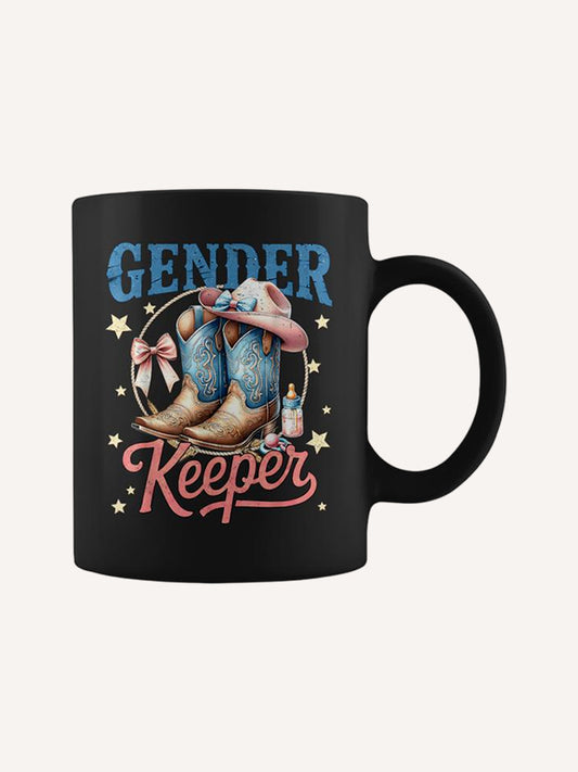 Boots Or Bows Gender Keeper Of The Gender Reveal Family Coffee Mug