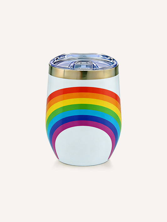 Stainless Steel Personality Printed Rainbow Eggshell Cup