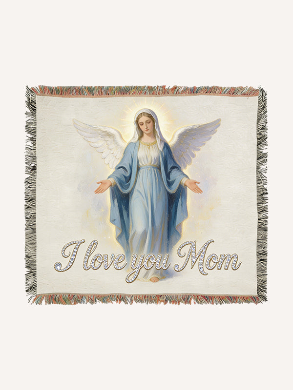 Blessing from Angels to My Mother Printed Blanket
