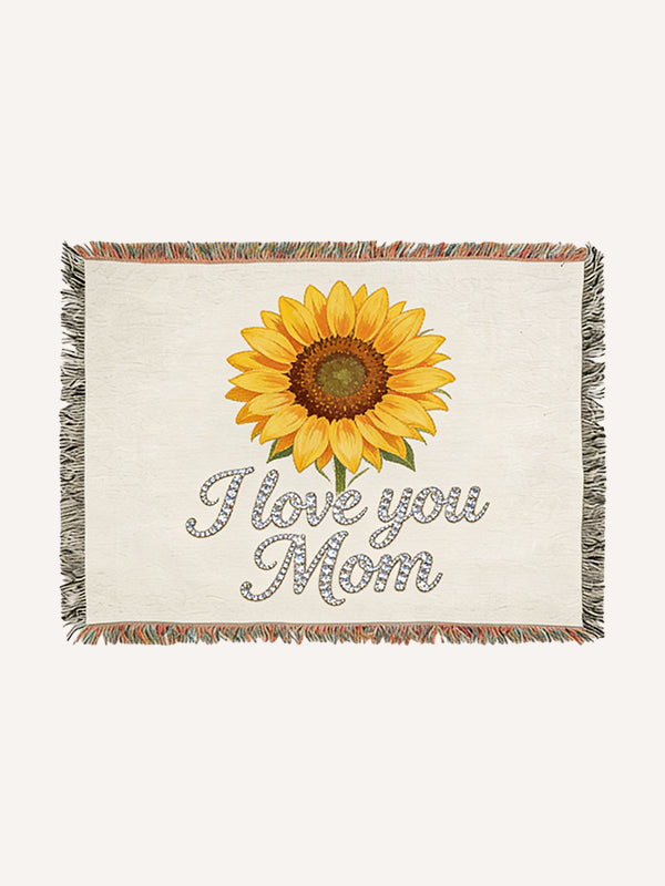 I will create this printed blanket with a sunflower blessing theme.