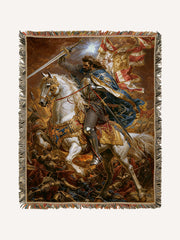 Lion King, Invincible Epic Oil Painting Carpet Blanket