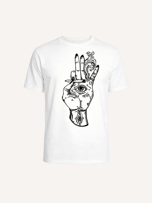 Smoking is harmful to health, including your eyes. Funny Print Short Sleeve