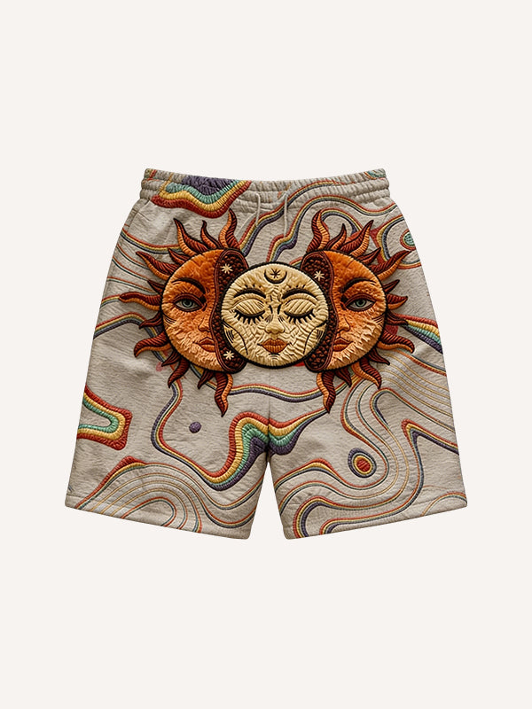 Trendy Print Star Stripe Shorts