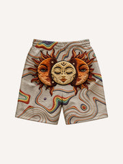 Trendy Print Star Stripe Shorts