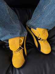 Retro Colorblock Flap Lace German Trainer Sneakers