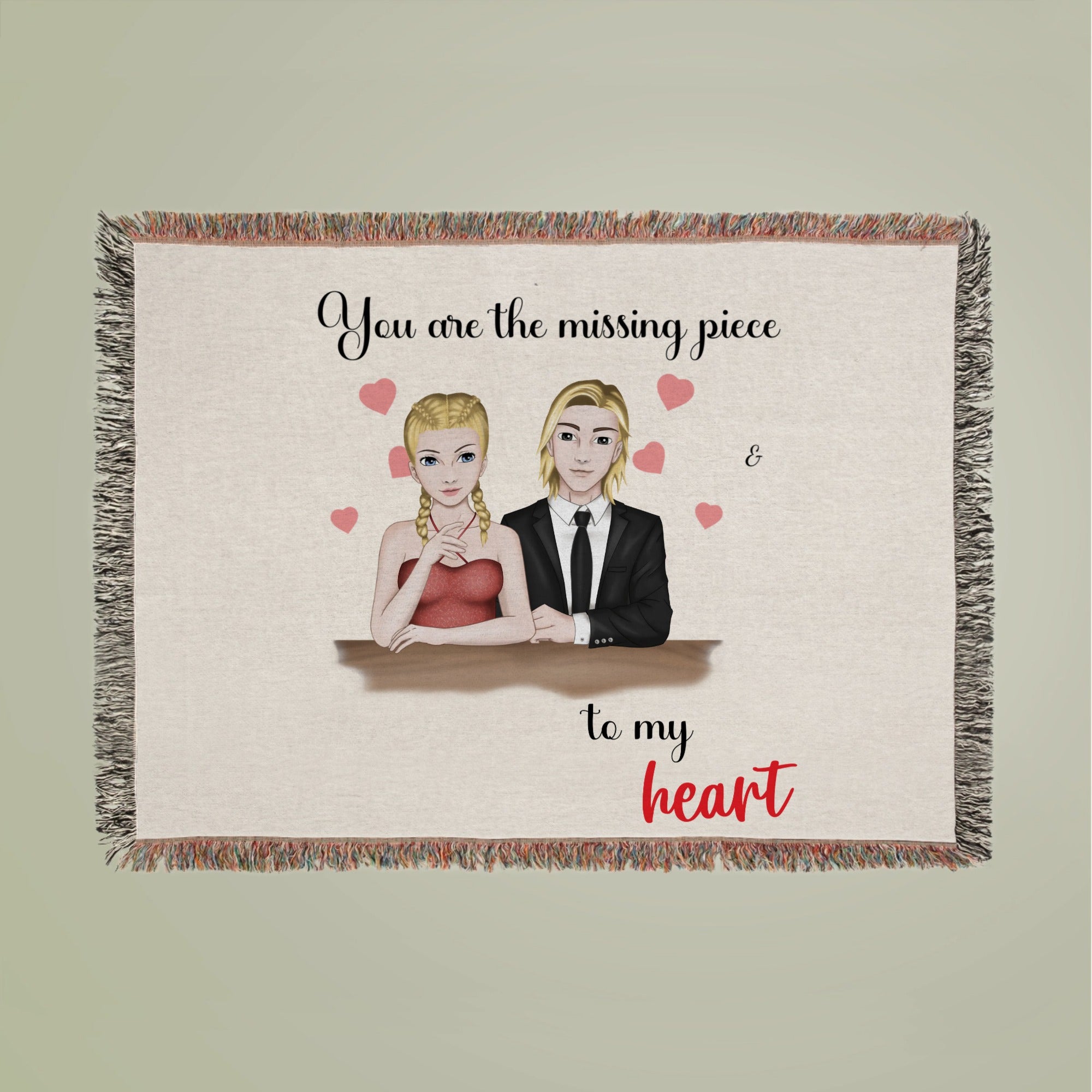 You are the missing piece Woven Blanket
