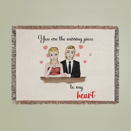 You are the missing piece Woven Blanket