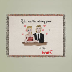 You are the missing piece Woven Blanket