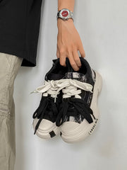 Platform Double Lace Canvas Sneakers
