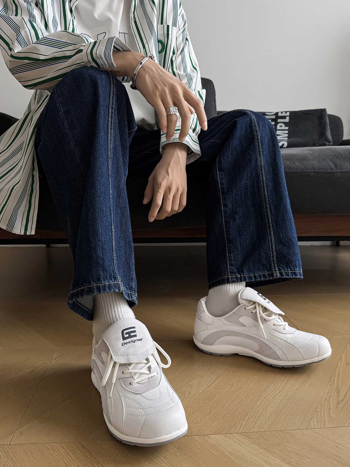 Retro Colorblock Flap Lace German Trainer Sneakers
