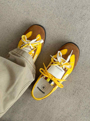 Retro Versatile Double Lace German Trainer Sneakers
