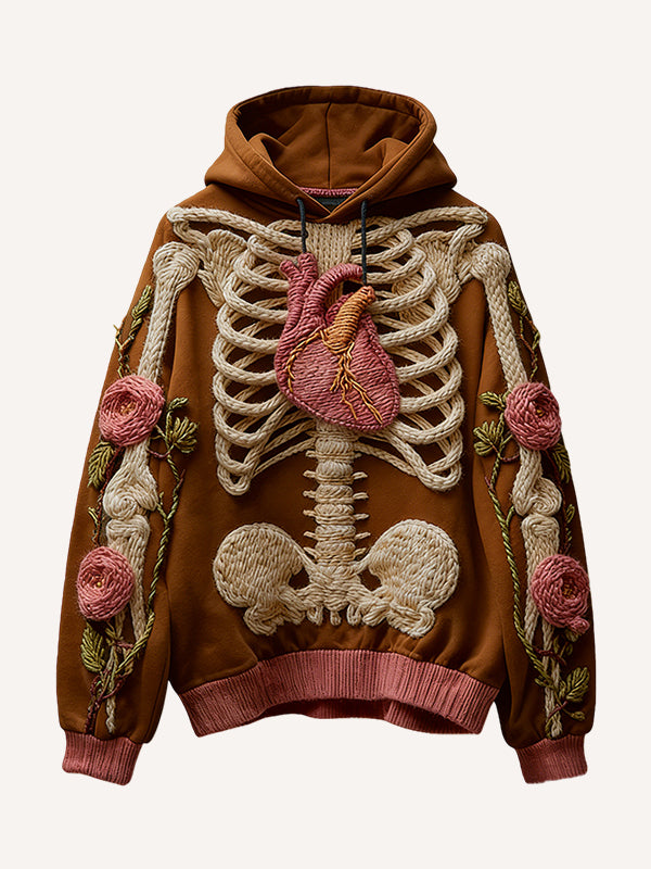 High-definition printed comfort sweatshirt with imitation knit technology