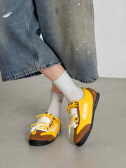 Retro Versatile Double Lace German Trainer Sneakers