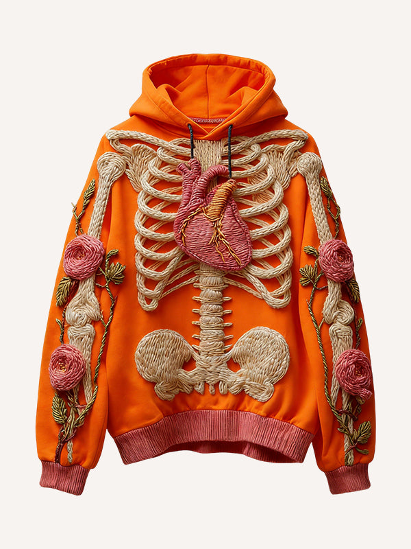 High-definition printed comfort sweatshirt with imitation knit technology