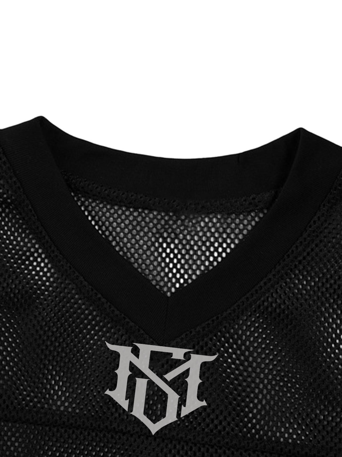 Jersey Letter Print Quick Dry V-neck T-shirt