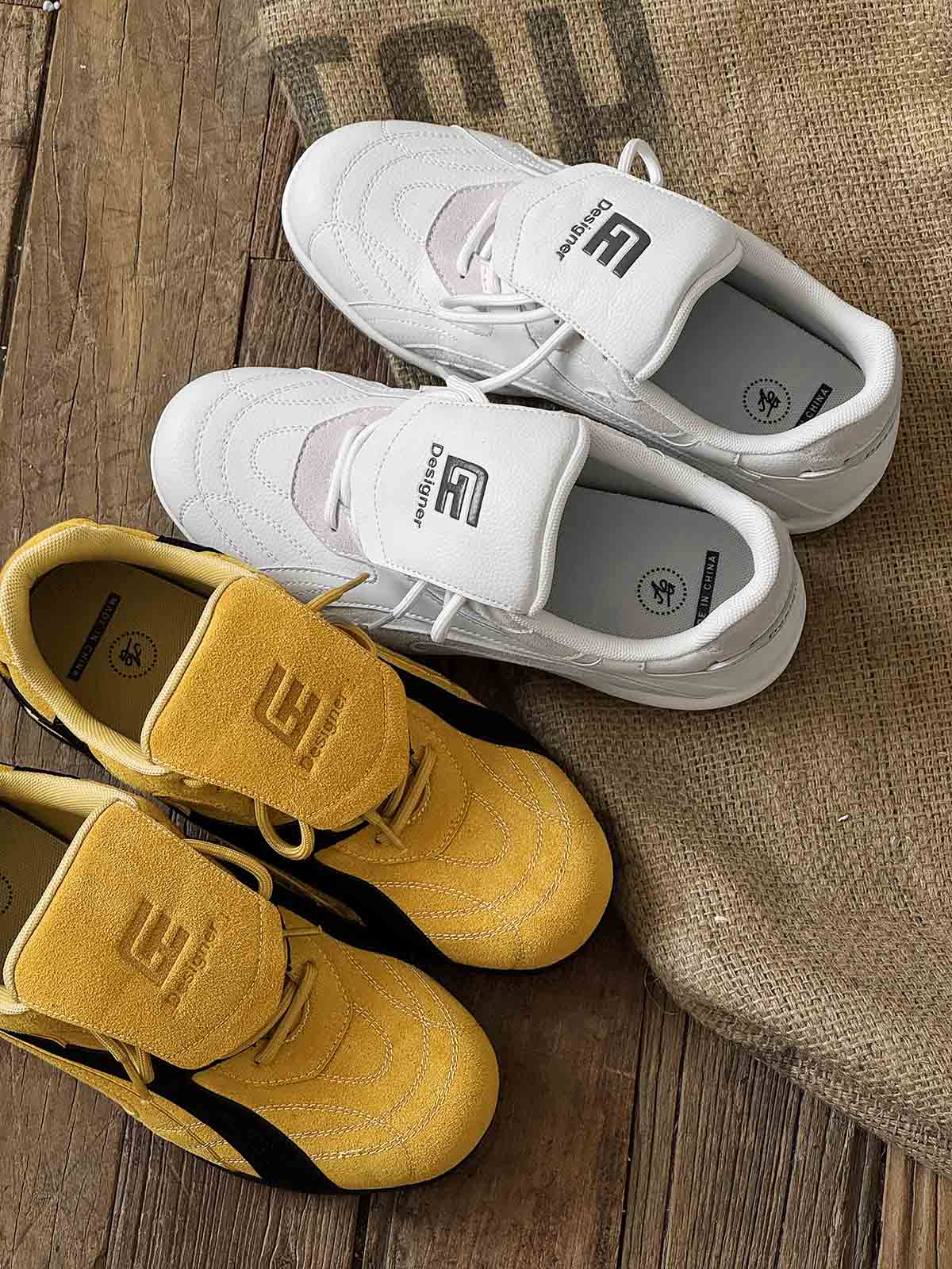 Retro Colorblock Flap Lace German Trainer Sneakers