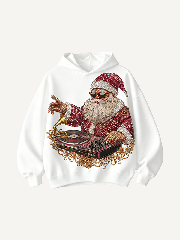 Santa Claus DJ sings passionately for you Hoodie