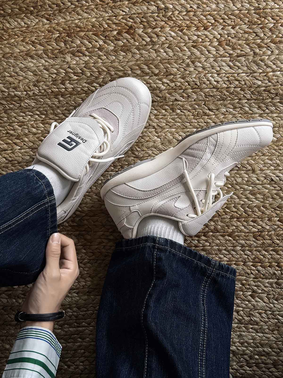 Retro Colorblock Flap Lace German Trainer Sneakers