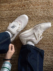 Retro Colorblock Flap Lace German Trainer Sneakers
