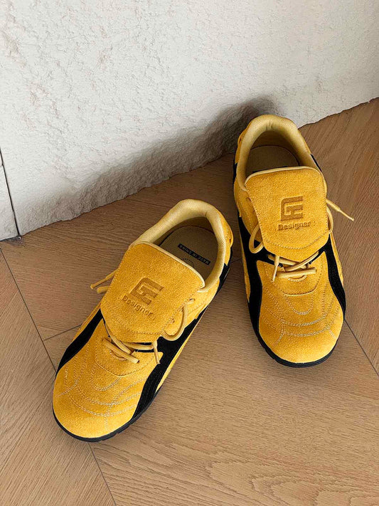 Retro Colorblock Flap Lace German Trainer Sneakers