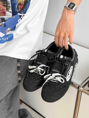 Retro Versatile Double Lace German Trainer Sneakers