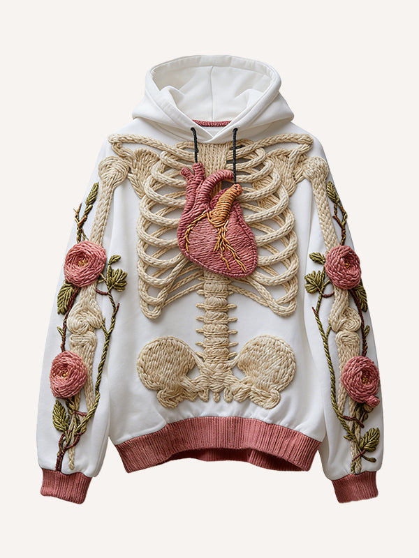 High-definition printed comfort sweatshirt with imitation knit technology