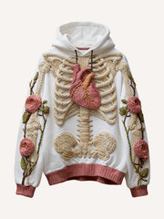 High-definition printed comfort sweatshirt with imitation knit technology