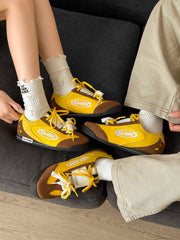 Retro Versatile Double Lace German Trainer Sneakers