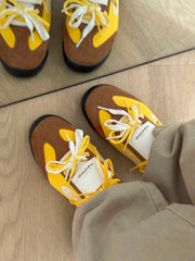 Retro Versatile Double Lace German Trainer Sneakers