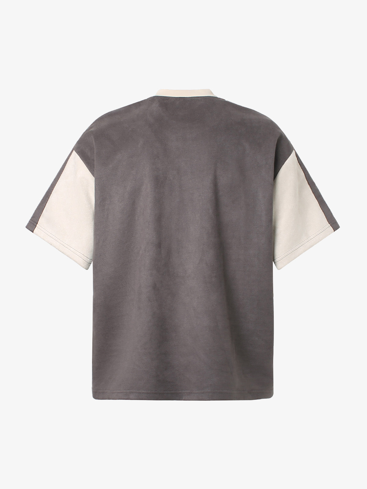Jersey Deconstructed Contrast Color Stitching Print T-shirt