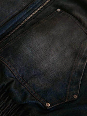 Cotton Washed Fur Hooded Jacket