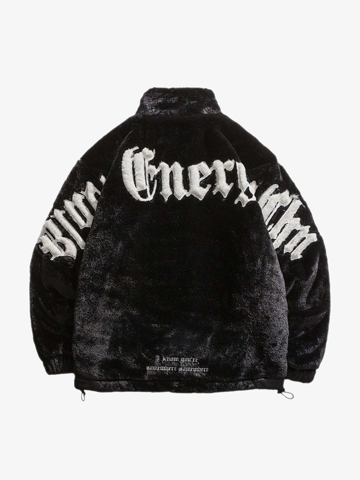Thesupermade Street Letter Embroidered Fleece Jacket