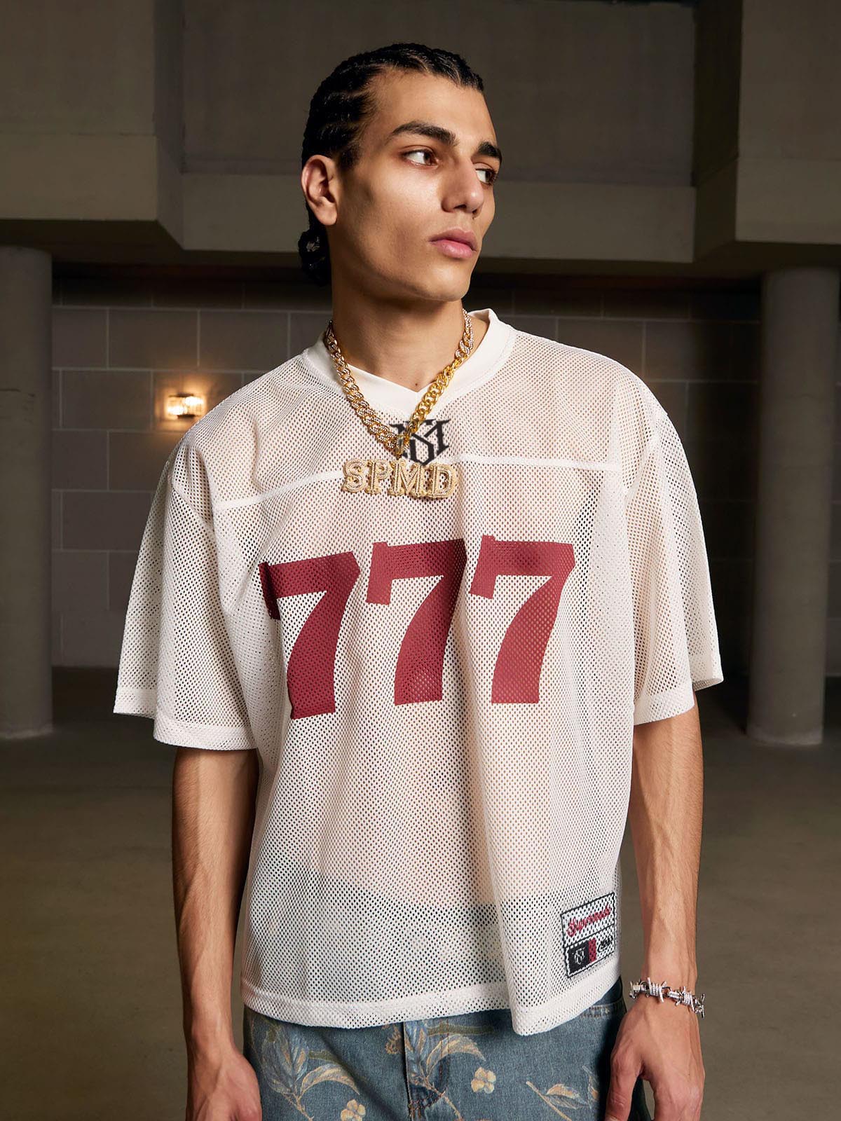 Jersey Letter Print Quick Dry V-neck T-shirt