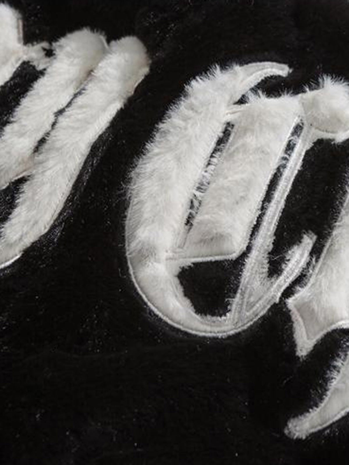 Thesupermade Street Letter Embroidered Fleece Jacket