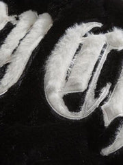 Thesupermade Street Letter Embroidered Fleece Jacket
