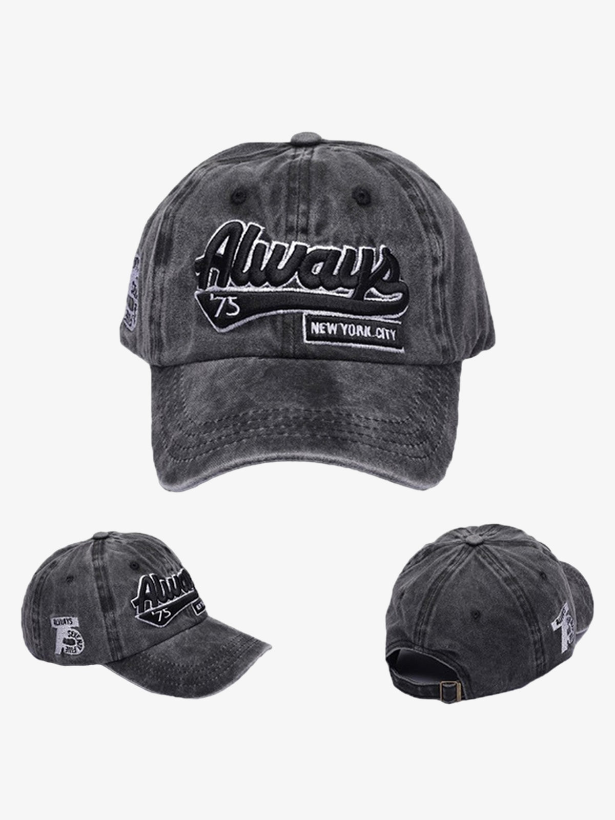 Snullo Vintage Embroidered Denim Washed Baseball Cap