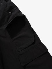 Woven Multi-Pocket Baggy Flared Pants - 2321
