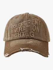 Washed "DIFFERENT GENERATION" Denim Baseball Cap
