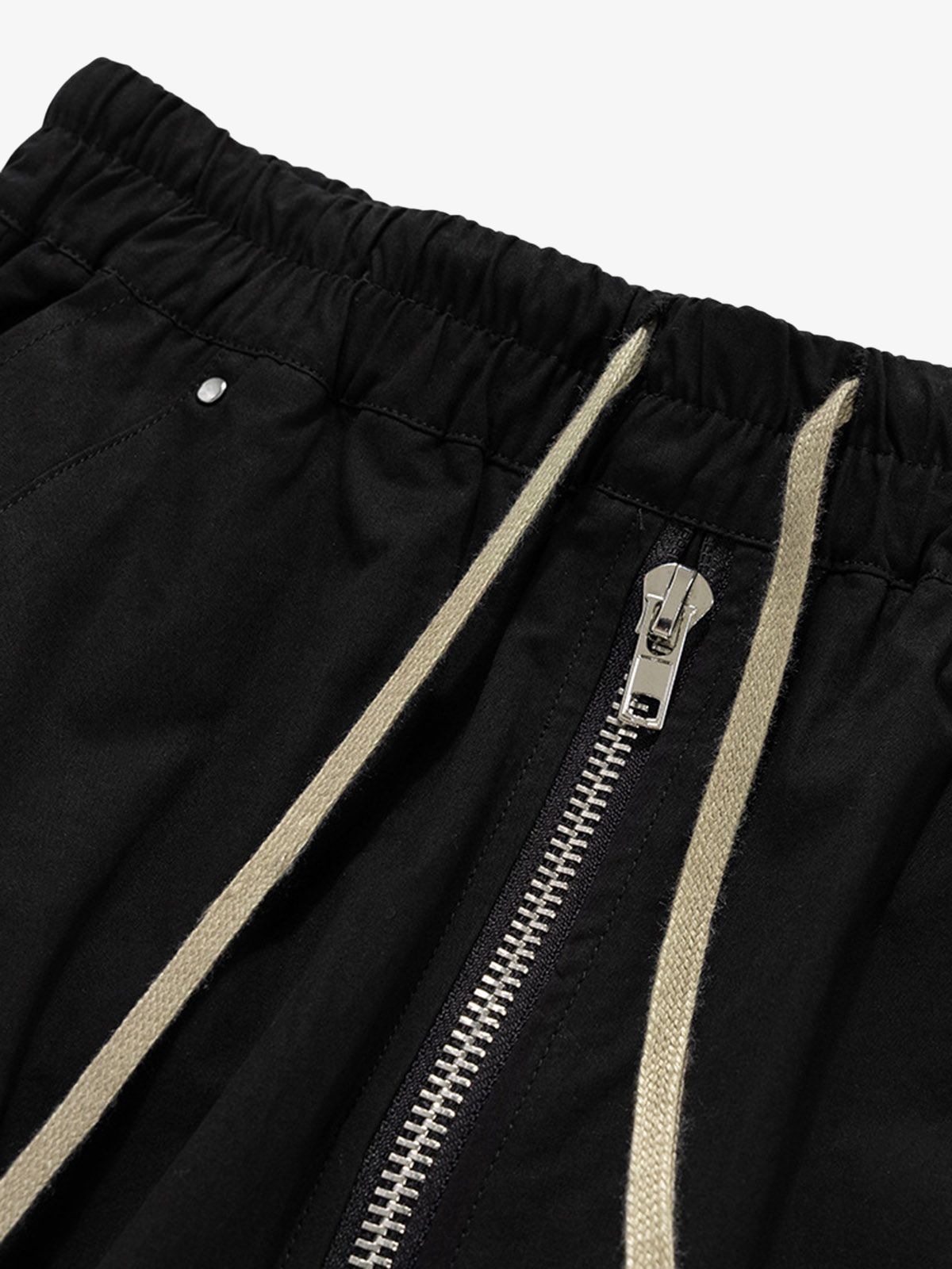 Woven Multi-Pocket Baggy Flared Pants - 2321