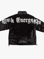 Thesupermade Street Letter Embroidered Fleece Jacket
