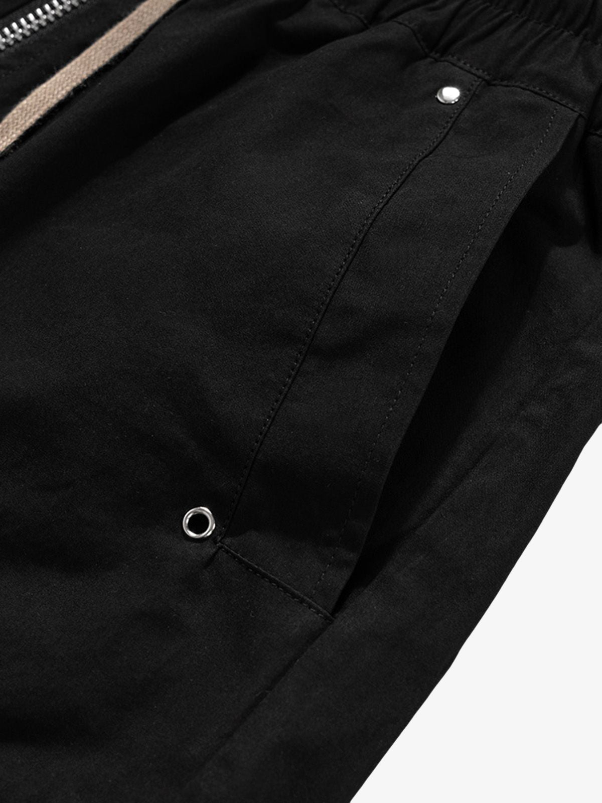 Woven Multi-Pocket Baggy Flared Pants - 2321