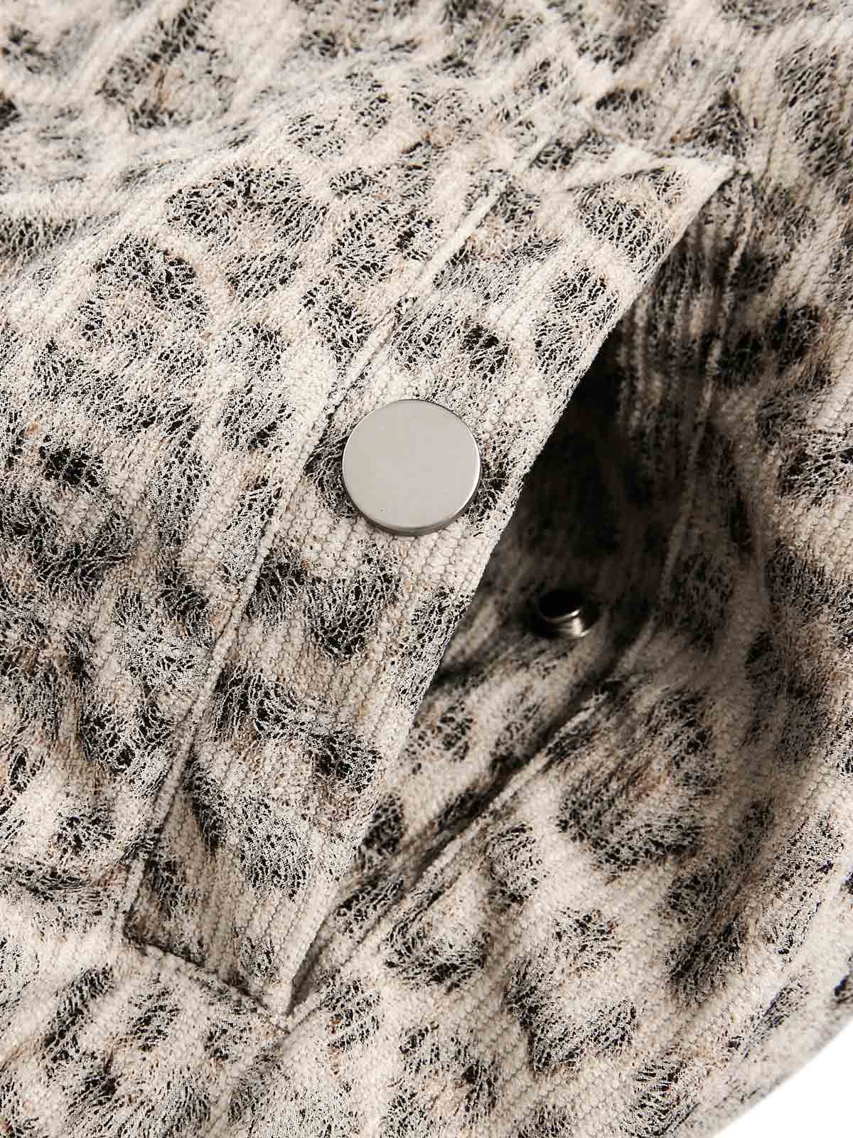 Cotton Cheetah Print Mink Fur Hooded Jacket