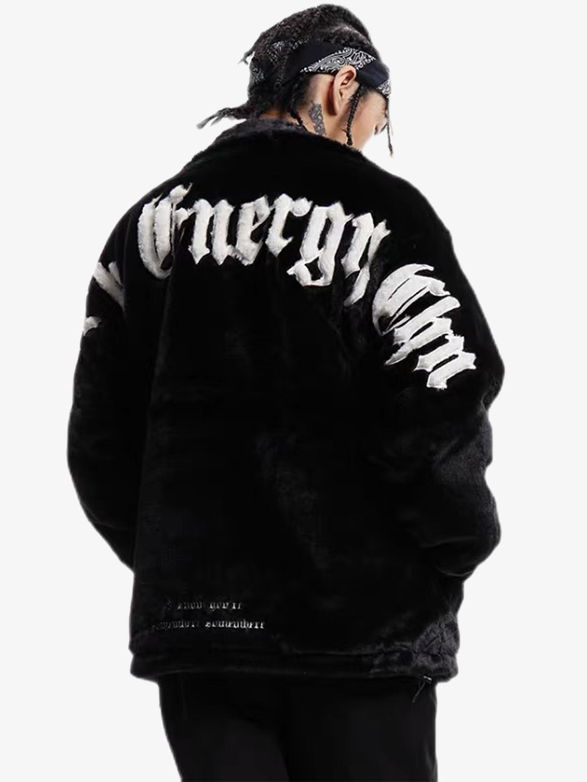 Thesupermade Street Letter Embroidered Fleece Jacket
