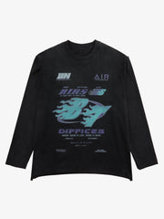 Thesupermade Washed Edge Long Sleeve T-Shirt