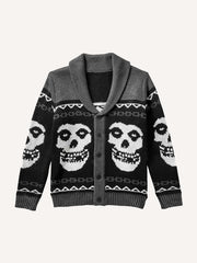 skull-style lapel sweater