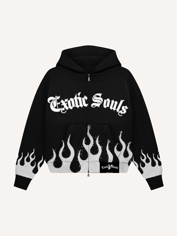 Angel Bandit Flame Hooded Comfortable Sweatshirt