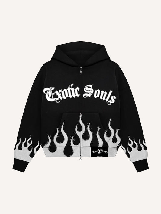 Angel Bandit Flame Hooded Comfortable Sweatshirt