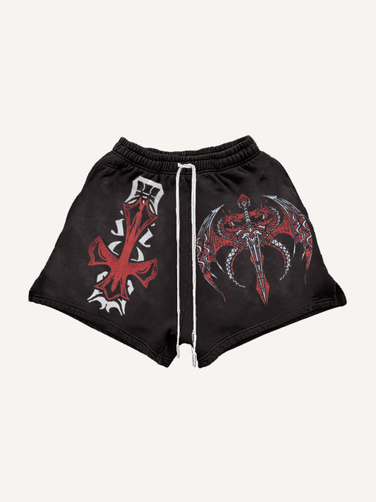 Viking Axe Artist Hooded Shorts