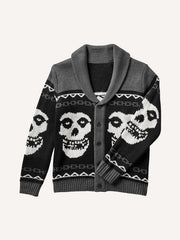 skull-style lapel sweater